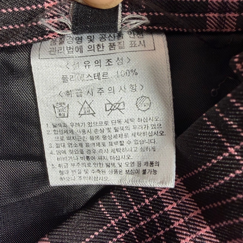 Wonderplace Pleated Mini Skirt Pink Black Plaid Check Schoolgirl Grunge Women S - Picture 5 of 8